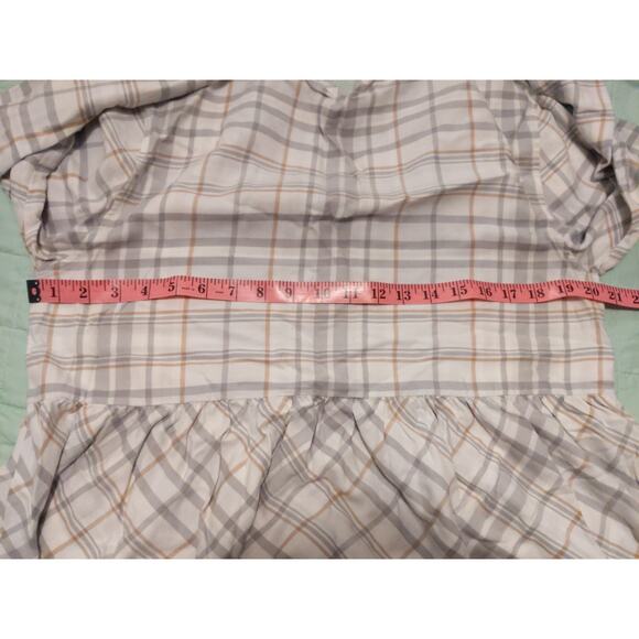 CARVE DESIGNS Plaid Peplum Top Fringe Hem Size Small Western Boho Cowgirl - Picture 8 of 9